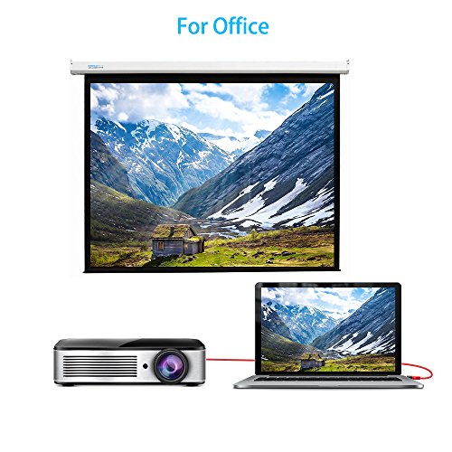 USB C auf HDMI Kabel, Penzo 2m USB 3.1 Typ C zu HDMI 4K MHL kabel (Thunderbolt 3 kompatibel) Datenkabel unterstützt Ultra-HD [4K]für Tablets wie MacBook, Samsung Galaxy S8/ S8 Plus, ChromeBook Pixel, MacBook Pro 2016 usw (rot) - 3