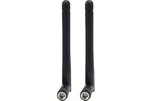 Fohevers 2-Pack WiFi Antenna 5.8G/2.4G Dual Band WiFi Antenna WiFi Aerial SMA Female Adapter Rotatable 90° Connector 2DBi Omni-Directional Wifi Signal Antenna for Wireless Router