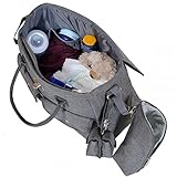LCP Kids grosse Baby Wickeltasche RIO mit Wickelunterlage vielen Fächern Thermo Flaschenwärmetasche und Universal Haken als Kinderwagen Befestigung für unterwegs - 4