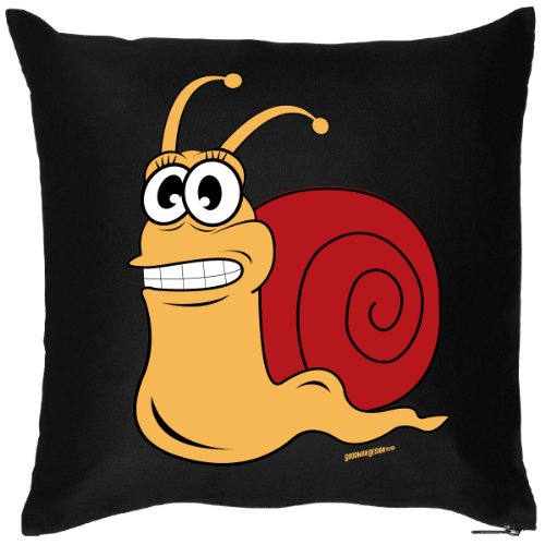 Mega witziges Dekokissen Couchkissen Sofakissen - Schnecke lustiges Motiv Schneckenhaus - Kissen Polster Sofakissen Kuschelkissen Couchkissen Geschenk