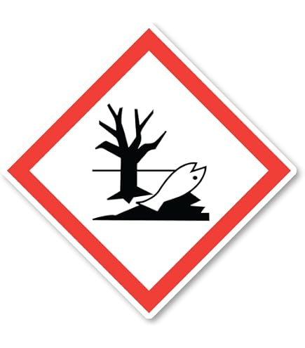 Adesivo per sostanze pericolose | GHS03: Comburente | 10x10 cm | Simbolo di pericolo GHS – Segnalazione Attenzione Avvertimento Prudenza Indicazione | hin149
