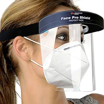Adventure Worx Face Pro Shield (Pack of 3) Reusable polyethylene terephthalate (PET) Lightweight Safety Mask