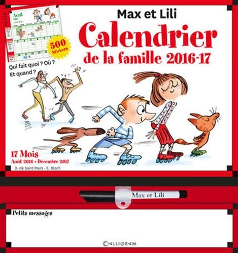 Calendrier de la famille Max et Lili 2016-2017 francais