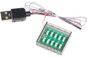 TEDDOO 1Piece 10-Port Erweiterungsplatte 0.8mm USB Schnittstelle passend für Baustein Lichter und Baustein Beleuchtung Zubehör