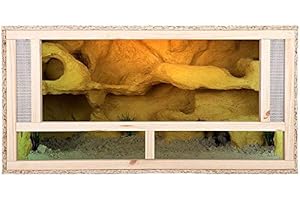 Repiterra Terrario Madera Terrario para Reptiles frontal ventilación para serpientes y lagartos 100 x 50 x 50 cm Terrario Madera de OSB - Front Vent