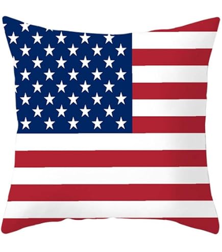 USA-Flagge Kissenbezug 2er-Set – Leinenstoff, Waschbar, Versteckter Reißverschluss, Deko Für Wohnzimmer & Party