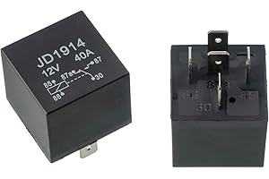 EPLZON JD1914 Relais 12V 40A 5 Broches Voiture Relais 584416 586147 586224 pour Johnson Evinrude OMC Hors-Bord Marine Corp (Lot de 2 Pcs)