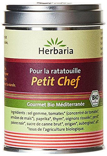 Herbaria Petit Chef Mélange d'Épices pour Réussir la Ratatouille Bio Boîte de 75 g