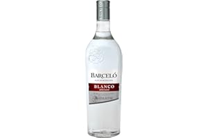 Ron Barceló Blanco Añejado – Bottiglia da 1000 ml di Rum Bianco, Invecchiato Fino a 2 Anni in Barrique di Rovere, Rum Dominicano da 100% Succo di Canna da Zucchero, Per Cocktail Originali