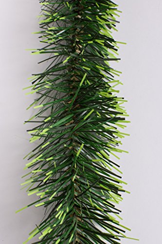 künstliche Tannengirlande / Weihnachtsgirlande (Länge: ca. 5 m / Farbe: grün/hellgrünen Spitzen) - 2
