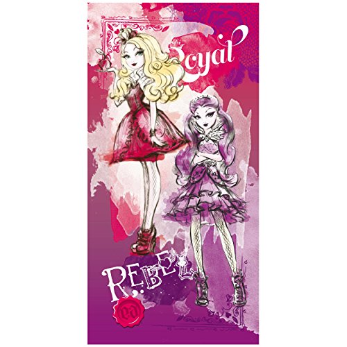 Ever After High 042440 Badetuch Versus, Baumwolle velours, 75 x 150 cm