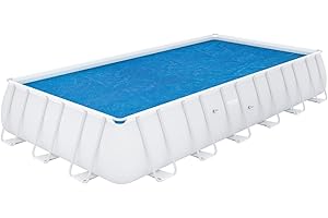 Bestway 58228 Cubierta solar 703 x 366 cm para piscinas rectangulares elevadas (671 x 366 cm o 732 x 366 cm)