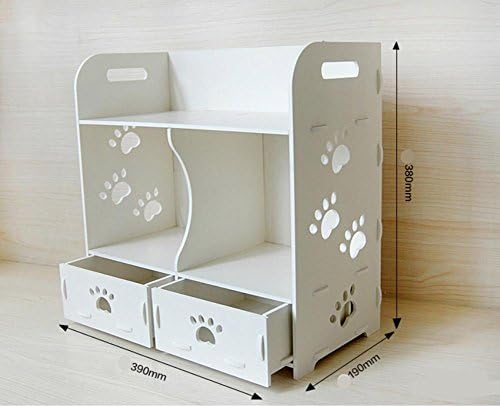 KKLL Wood-plastic plate storage box cosmetics creative desktop green bathroom Cabinet