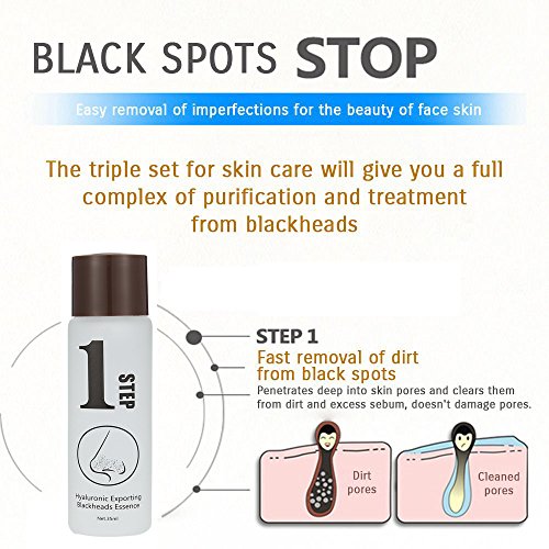 Gesichtsmask, LuckyFine 3 Steps Kits Blackhead Akne Mitesser entfernen Aktivkohle Maske Gesichtsmask - 2