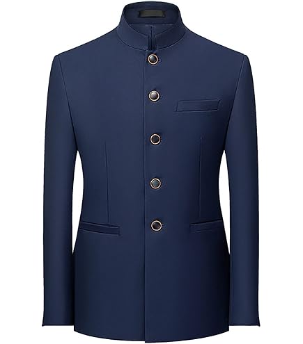 Veste Homme Costume Veste Ete Legere, Coupe Slim Fit Boutons