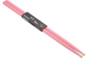 sourcing map Maple Wood Drumstick Anti Slip Handle Grips 7A Pink Classic Drum Stick Wood Tip for Drumming Musical Instrument Percussion