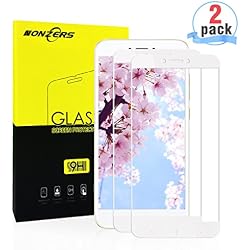 2-Unidad Protector de Cristal Templado para Xiaomi Redmi 4X,Protector de Pantalla Vidrio Templado,Alta Definicion,9H Dureza,Sin Burbujas,Sin Borde Blanco(Blanco)