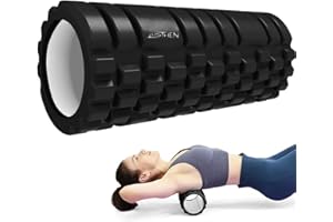 LISTHEN Rouleau Massage Dos, Foam Roller pour Massage Musculaire, Rouleau de Massage pour Jambes et Dos, Physiothérapie pour Fitness et Pilates, Hommes et Femmes