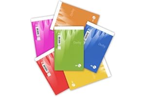 BM BeMore - Notes Derby 0100011 - Blocco Notes Punto Metallico - Formato A6 - Rigatura 5 mm con Quadretti 5 mm - Carta 60 g/mq - Confezione da 10 pezzi