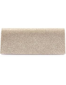 Damara® Glitter Brauttasche Glitzernd Damen Kette Clutch Handtasche