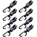 Produktbild Bestzy campingtent, clip, 8 stuks, luifelclips, clips, tent, tarp, klem, D-vorm, plastic clips voor hangmat, zwart