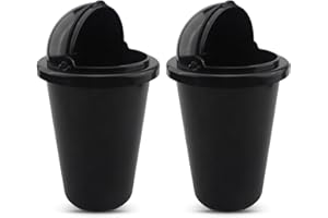 Jadin Pattumiera Auto, Pattumiera per Auto Impermeabile, Pattumiera Piccola Può Essere Utilizzata Come Mini Pattumiera da Tavolo, 2 pezzi Cestino Auto Spazzatura con Coperchio, Posacenere Auto