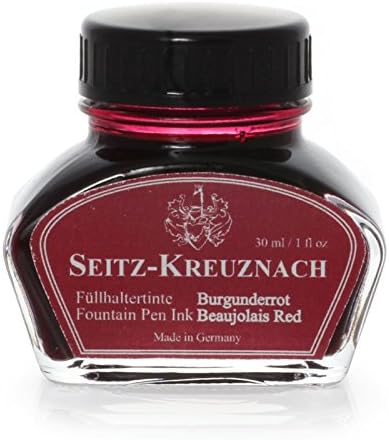 Seitz-Kreuznach Fountain Pen Ink Beaujolais Red, 1 fl oz, Colors of Nature