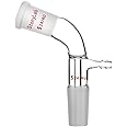 StonyLab Glass Vacuum Take Off Adapter, 105° Bent, Short Stem with 24/40 Joints