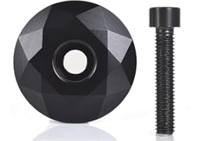 HOUSON Capuchon de fourche en aluminium CNC pour VTT/vélo de route | Surface fraisée au diamant | Compatible avec tube de direction de 28,6 mm et tige de 31,8 mm