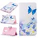 Produktbild LEMORRY Huawei Honor 6X Hülle Tasche Ledertasche Flip Beutel Haut Slim Bumper Schutz Magnetisch Schließung Stehening Soft SchutzHülle Weich Silikon Cover Schale für Huawei Honor 6X, Elegant Schmetterling