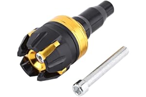 EVGATSAUTO Paratelaio per moto, Nuovo kit per paratelaio per moto, Protezione anticaduta, Cappucci antiurto Lega di alluminio CNC(Oro)