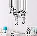Produktbild xlei Wandaufkleber Große Größe Selbstklebende DIY Abnehmbare Schwarze Zebra Barcode Wandaufkleber Für Kinderzimmer Home Decor54X84Cm