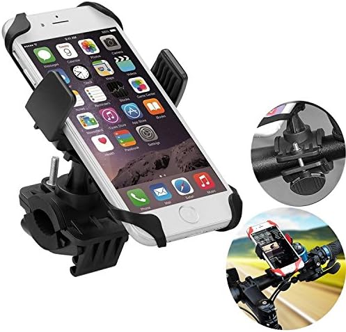 Bicycle/Bike Mobile Phone Holder 360 Degree Rotatable base Fits most smartphones I phone holder Added strong rubber supporting band for stronger protection
