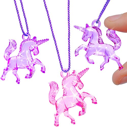 German Trendseller® – 6 x Magische Einhorn Halsketten ┃ NEU ┃ Transparent ┃ Mitgebsel ┃ Kindergeburtstag ┃ 6 Stück - 3