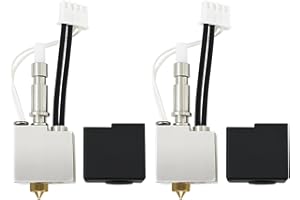 HysiPrui 2 Packs 3D Drucker Kobra S1 zusammengebauter Extruder Hotend Kit-Kobra S1 Combo Heißes Ende/Druckkopf Ersatz mit 0.4mm und 0.6mm Düse, Thermistor, Heizungskartusche, Hitzebruch und Hitzeblock