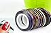 10 x Colorful 20m Rolls Nail Art Tips Striping Tape Line Sticker DIY Decoration