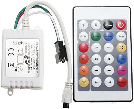 24key IR Remote RGB LED Pixel Controller for WS2811 WS2812B Flexible Strip Light