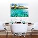 Produktbild DekoShop Glasbild Echtglas Glasfoto Wandbild Malediven - Häuser und Ozean AMDGT10228G5 G5 (80cm. x 60cm.) Real Glass Picture Print | Tropen Exotisch Malediven Urlaub Strand See Meer