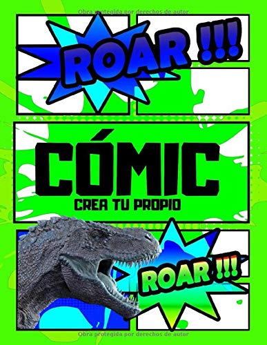 Crea tu propio cómic: Dinosaurios grandes para niños 2,4,5,6,7,8 años cómic vacío dibujo infantil