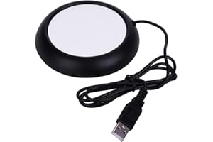 RAGUSO Tassenwärmer Tee Kaffee Wärmekonservierungspad USB-betriebene Getränkewärmer Elektrische Tassenmatte für Studentenwohnheim im Home Office(Matt Black)