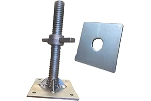 QUICKFIT CONTAINER ACCESSORIES Heavy Duty Shipping Container Adjustable Levelling Feet | from 75mm up to 260 mm, 12 000 kg Load (Size -300 x 150 x 35mm)