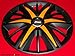 Produktbild Wheelcover4you 4 MAXIMUS-FUTURE- RADKAPPEN schwarz-orange -14 ZOLL TOP-SOMMERREIFEN