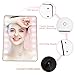 LED Lighted Vanity Mirror with 16 LED Touch Screen Dimmable Illuminated Cosmetic Mirror with Foldable Kickstand Cordless Makeup Mirror Table Mirror for Tabletop Dressing Shaving, Black