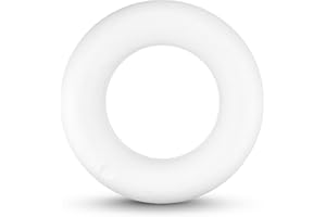 Netuno 1 pezzo mezzo anello in polistirolo 25 cm mezzo cerchio bianco polistirolo mezza corona anello piatto ghirlanda da tavolo corona piatta base piatta semicerchio corona Natale Pasqua