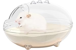 TOKAYIFE Hamster Sand Bath, Pet Bath, Hamster Toilet, Sand Bathroom, Container Small Animal Sauna Sandpit for Syrian Dwarf Hamster Gerbil Rat Chipmunk（S）