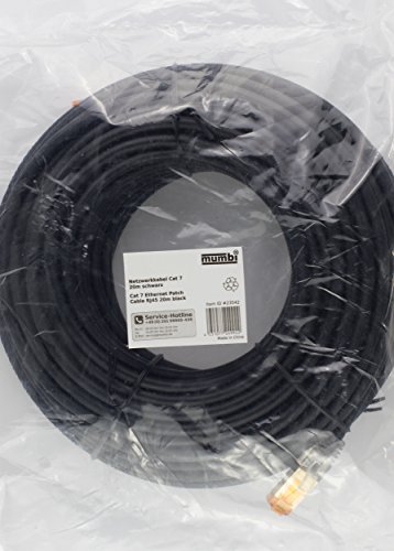 mumbi 20m CAT.7 Ethernet Lan Netzwerkkabel – CAT.7 S/FTP (RJ45) 20 Meter Kabel in schwarz - 6