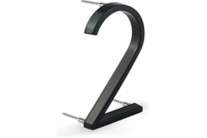 HASWARE Numero Civico Galleggiante Da 5 Pollici (12cm): Numeri Di Porta Moderni - Segnaletica Per L'Ufficio Postale Stradale (Nero Migliorato, 2)