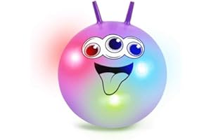 Tobar 29672 Pelota para Saltar con Luces, Color Fluorescente, para jóvenes grandes/11-13