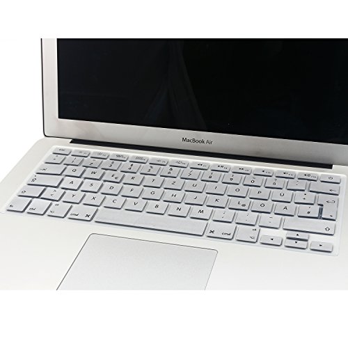 iProtect Tastaturschutz QWERTZ aus rutschfestem Silikon für Apple Macbook 12 Zoll in Silber - 5