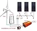 Produktbild 850 W Wind – Solar Hybrid Power Supply System: 1 400 W WIND GENERATOR + 3 160 W Solar Panels + 20 A Controller + 1000 W 12 bis 220 V Off Grid Wechselrichter für Aufladen in Akku, PV Home, Auto, Boot, Caravan Wohnmobil-Business